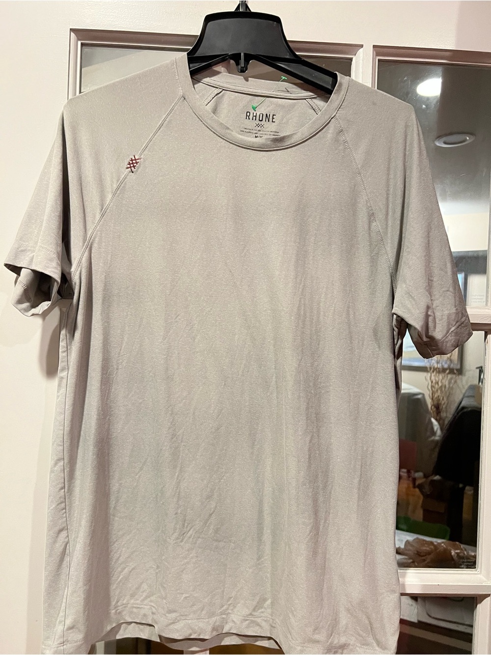 RHONE Men's Short-Sleeve Performance Tee in Light Gray